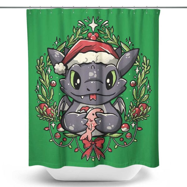 Dragon Christmas - Shower Curtain Cheap